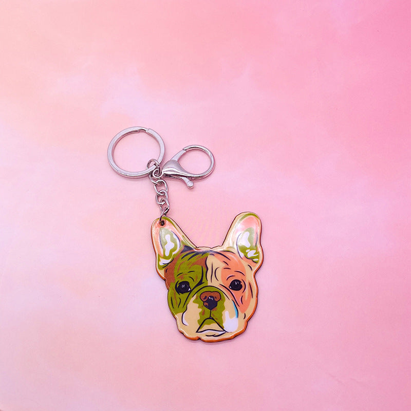 Wholesale of Cute Dog Acrylic Keychains